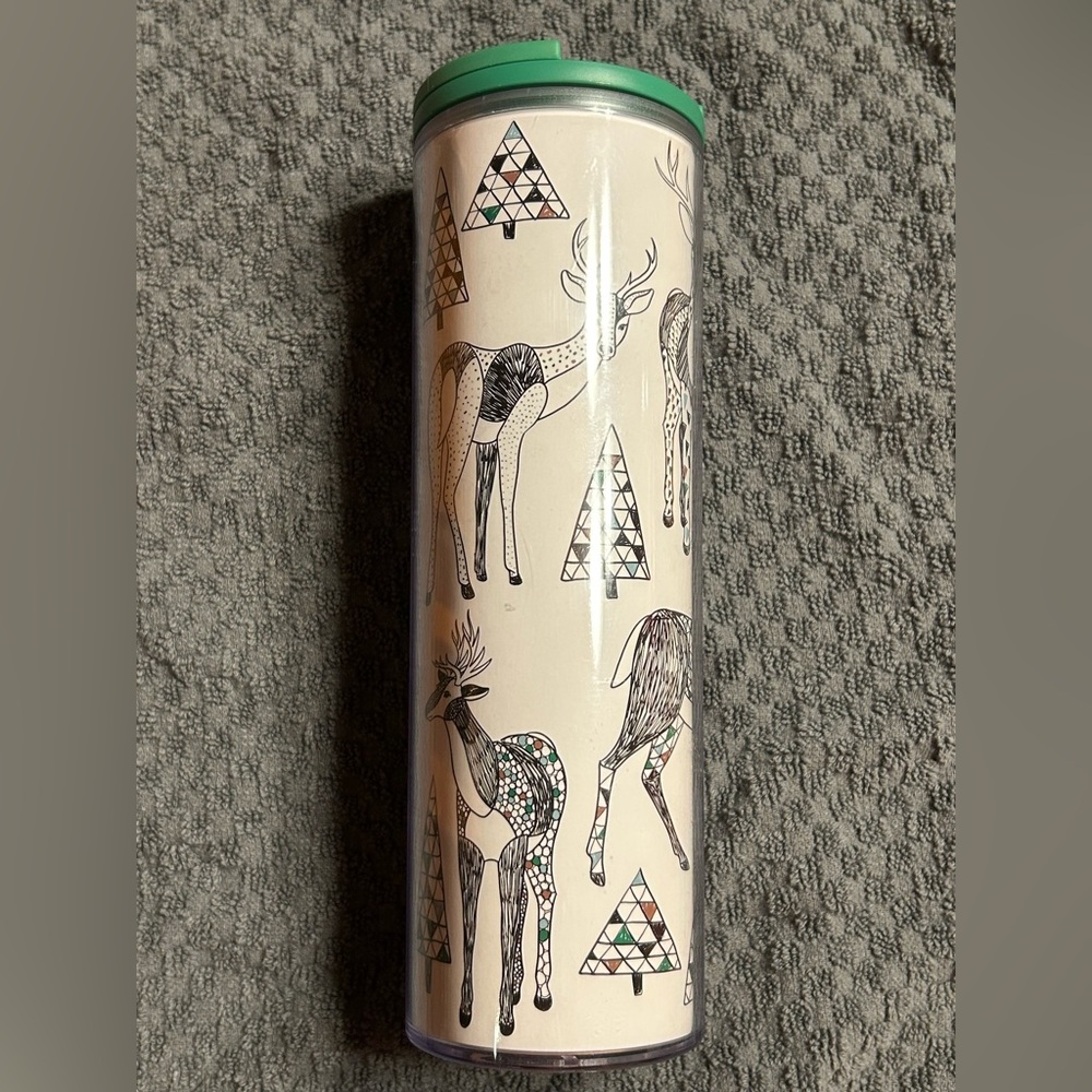 Starbucks Festive Tumbler with Green Lid 16 oz - Picture 4 of 11